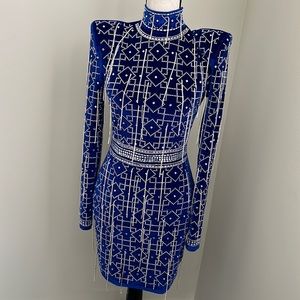 FASHIONNOVA - Find Me On Stage Mini Dress - Royal